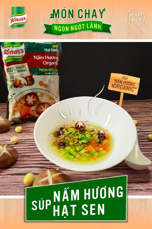 Súp Nấm Hạt Sen 